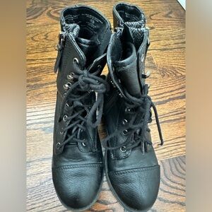 Girls Black Boots Size 13